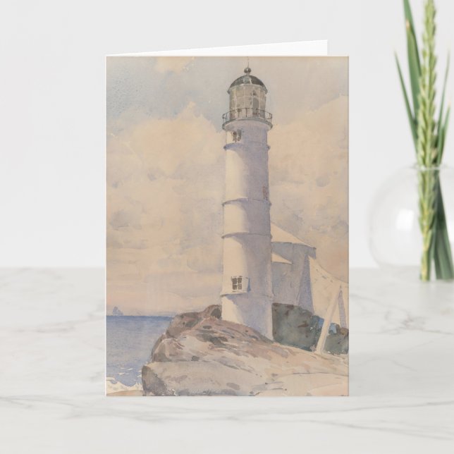 Lighthouse, Isle of Shoals | Childe Hassam Card (Front)
