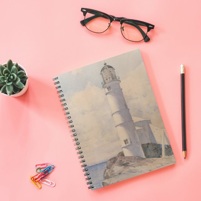 Lighthouse, Isle of Shoals | Childe Hassam Notebook (Creator Uploaded)