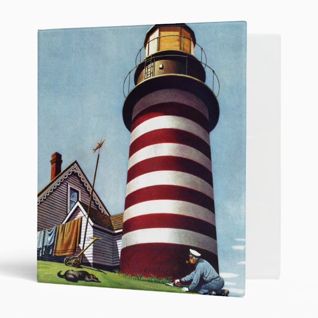 Lighthouse Keeper by Stevan Dohanos Binder (Front/Inside)