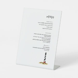 Lighthouse Menu Pedestal Sign