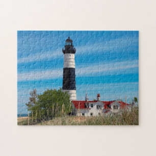 Lighthouse Michigan. Jigsaw Puzzle