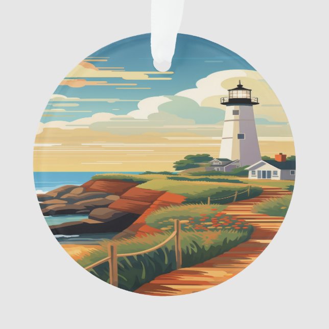 Lighthouse Montauk, New York Ornament (Front)