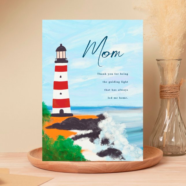 Lighthouse Mother's Day Personalized Greeting Card (Creator Uploaded)