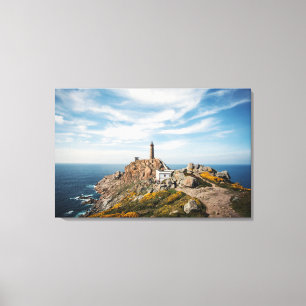 Lighthouse & Museum Cabo Vilan Galicia Spain Canvas Print