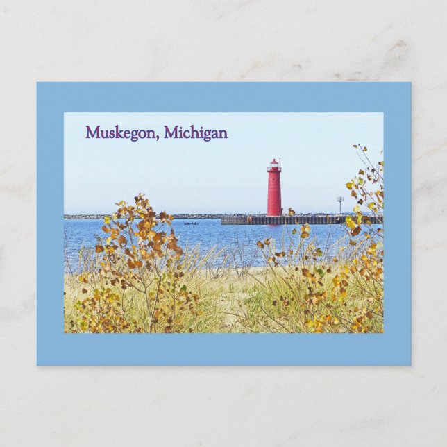 LIGHTHOUSE, MUSKEGON, carte postale MICHIGAN (Devant)