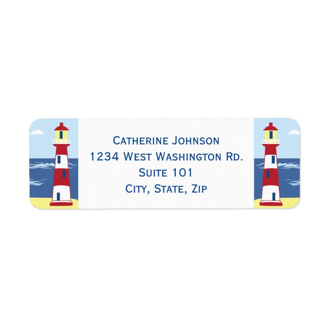 Lighthouse Nautical Ocean Beach Tropical Sea Blue (Front)