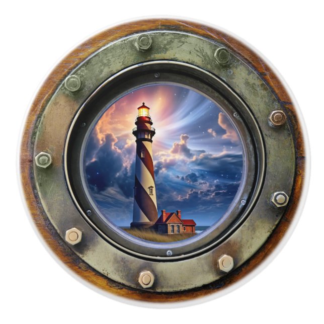 Lighthouse Nautical Porthole Drawer Knobs (Front)