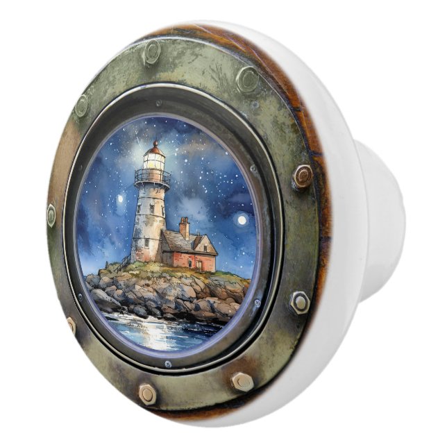 Lighthouse Nautical Porthole Drawer Knobs (Right)