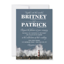 Lighthouse Nautical Themed Wedding Invitations
