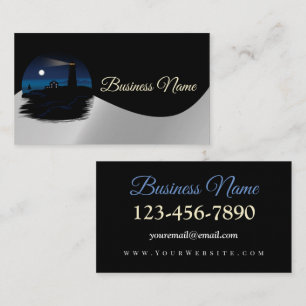 Lighthouse - Night Business Card