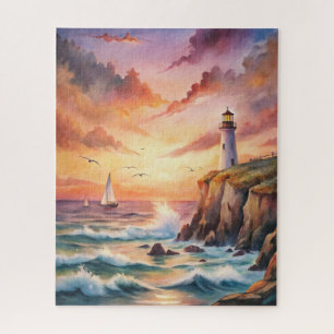 Lighthouse on a Cliff Jigsaw Puzzle