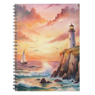 Lighthouse on a Cliff Notebook