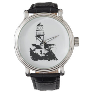 Lighthouse on a stone island square sticker gift t watch