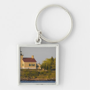Lighthouse on Lake Superior near Copper Harbour Keychain