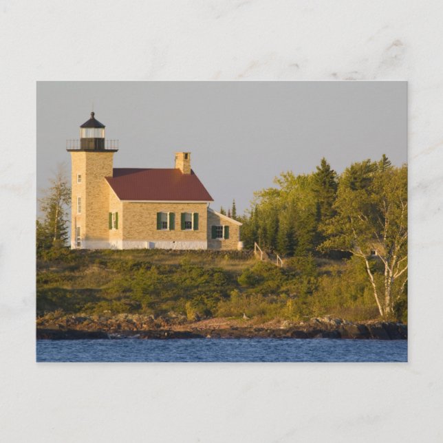Lighthouse on Lake Superior near Copper Harbour Postcard (Front)