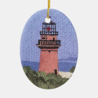 Lighthouse on Martha's Vineyard Ceramic Ornament