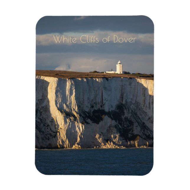 Lighthouse on White Cliffs of Dover, England Magnet (Vertical)