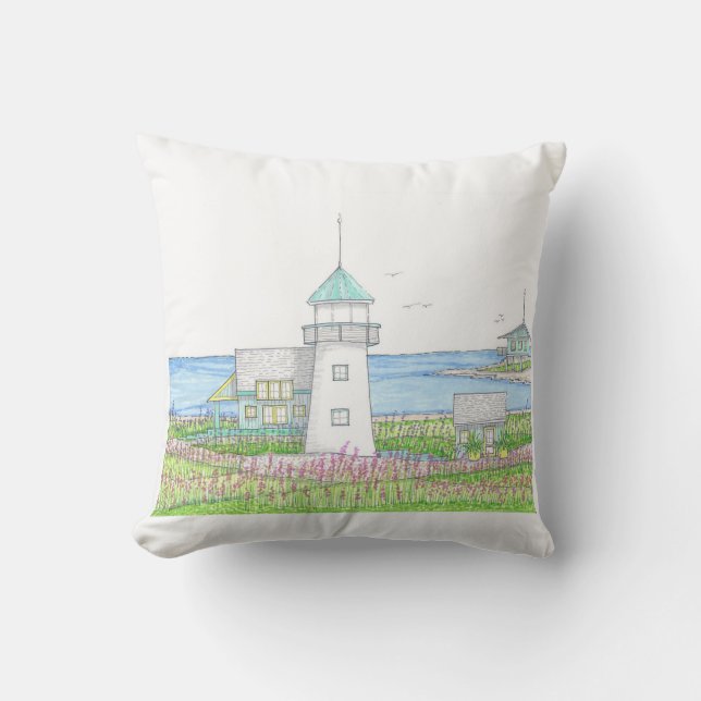 Lighthouse Outdoor Pillow (Front)