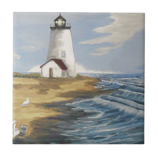 Lighthouse Painting Tile