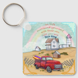Lighthouse Path  Keychain