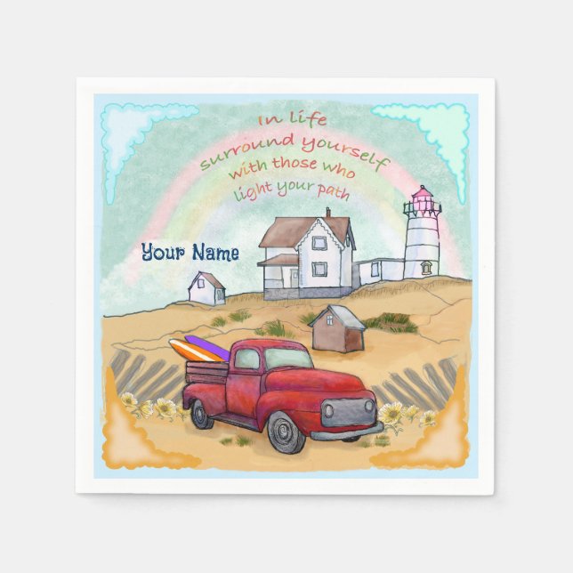 Lighthouse Path  Napkin (Front)