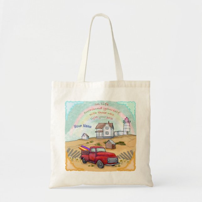 Lighthouse Path  Tote Bag (Front)