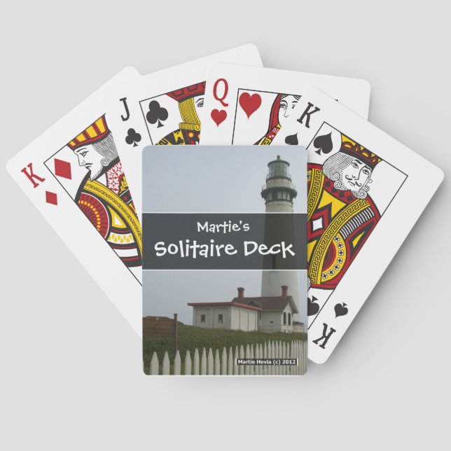Lighthouse - Personalize It - Playing Cards (Back)