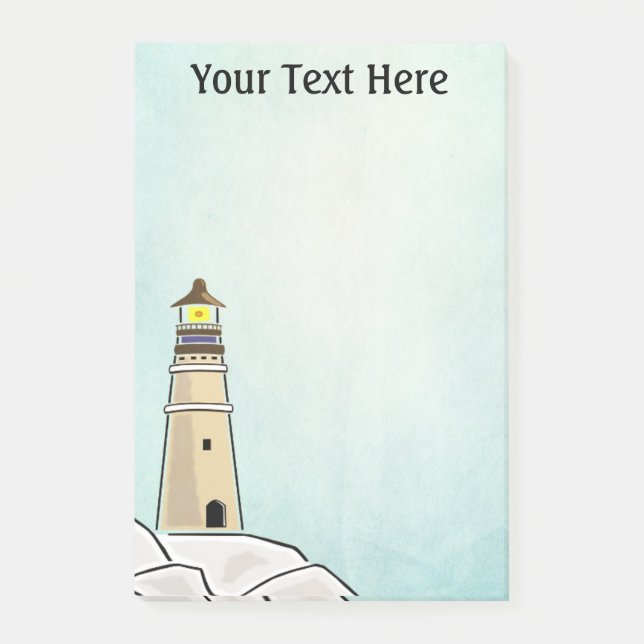 Lighthouse Personalized Post-it Notes (Front)