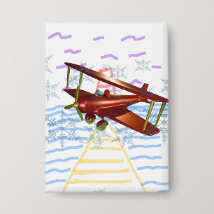 Lighthouse Pier Biplane Blue Waves