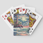 Lighthouse playing cards custom design painting