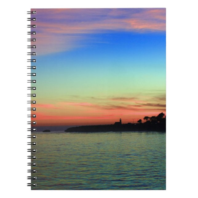 Lighthouse Point at Sunset Notebook (Front)