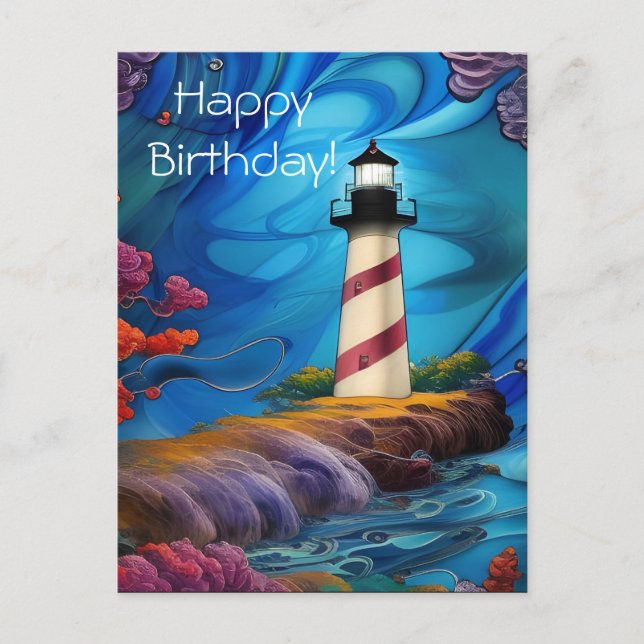 Lighthouse Point Birthday  Postcard (Front)