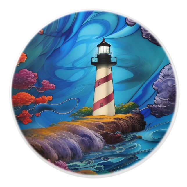 Lighthouse Point  Ceramic Knob (Front)