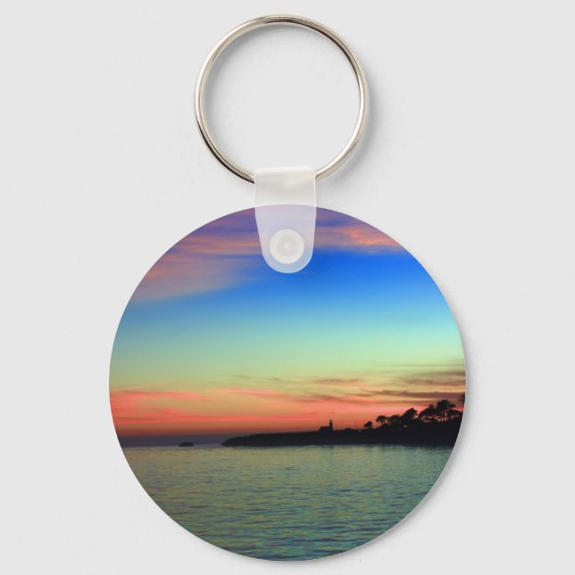 Lighthouse Point, Santa Cruz, CA Keychain (Front)