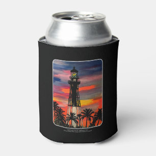 'Lighthouse Pop!' painting on a Can Cooler