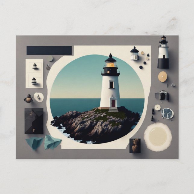 Lighthouse, Postcard for Postcrossing (Front)