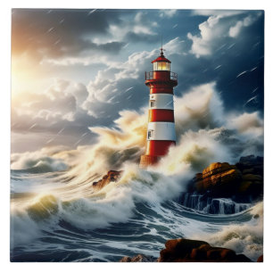 Lighthouse puzzle tile