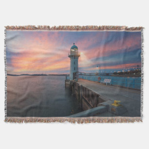 Lighthouse Raffles   Marina, Singapore Throw Blanket