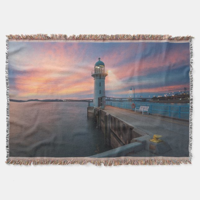 Lighthouse Raffles | Marina, Singapore Throw Blanket (Front)