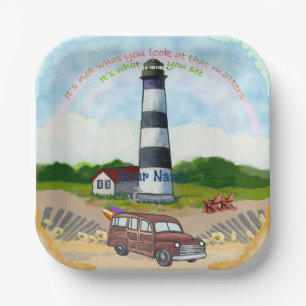 Lighthouse Rainbow Choice  Paper Plate