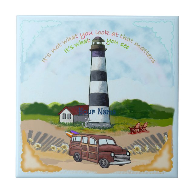 Lighthouse Rainbow Choice Tile (Front)
