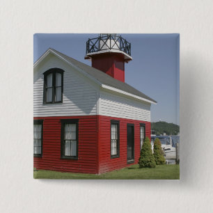 Lighthouse relocated shore in Douglas near 2 Inch Square Button