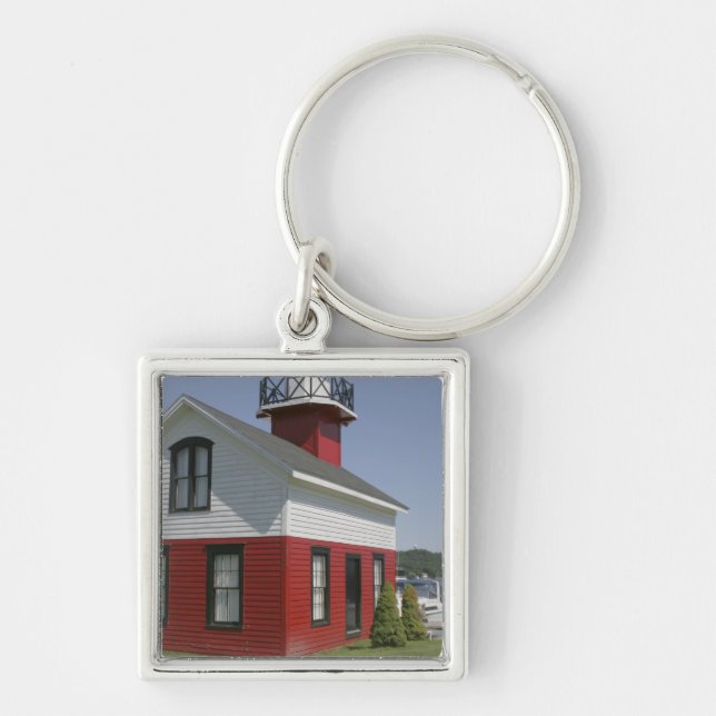 Lighthouse relocated shore in Douglas near 2 Keychain (Front)