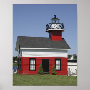 Lighthouse relocated shore in Douglas near Poster