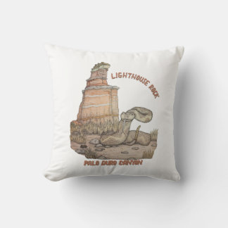 Lighthouse Rock Rattlesnake Throw Pillow