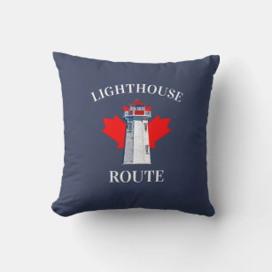 Lighthouse route Peggy's cove Nova Scotia pillow