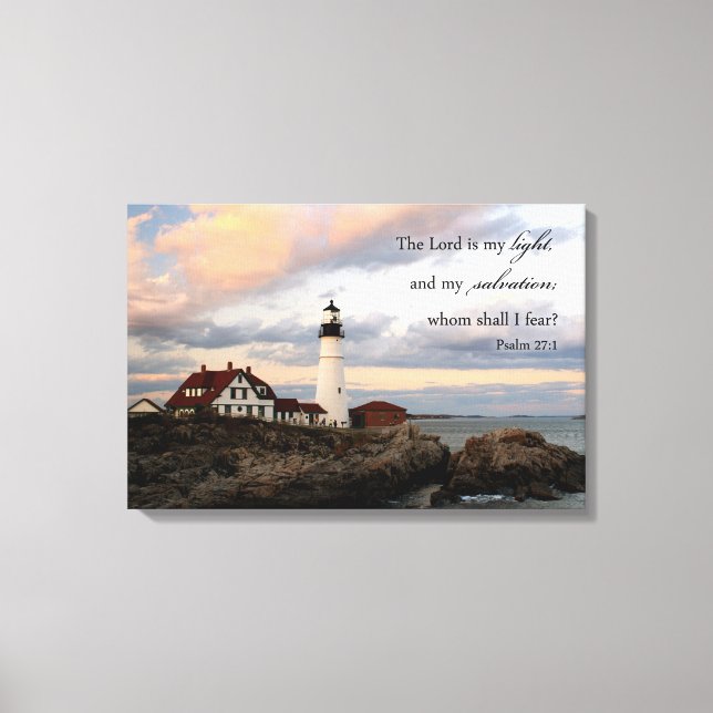 Lighthouse Scripture Wall Art Christian Home Decor (Front)