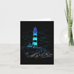 Lighthouse Seaside House Sailing Sea Beach Life Bo Card