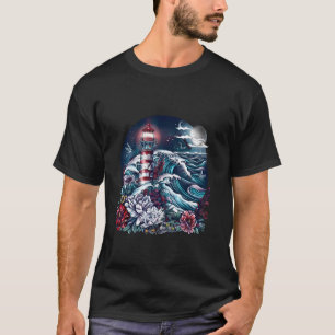 Lighthouse Seaside House Sailing Sea Boating Light T-Shirt