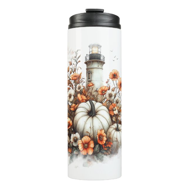 Lighthouse Shirt Country Pumpkin Thermal Tumbler (Front)